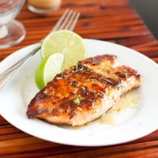 Pan Seared Honey Glazed Salmon with Browned Butter Lime Sauce