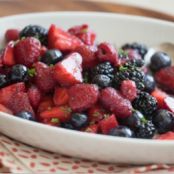 Summer Berry Salad with Minted Sugar