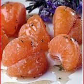 Mandarins with rosemary honey