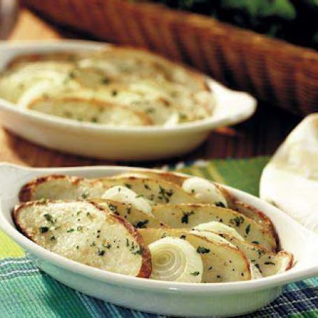 Baked Potatoes & Onions for 2