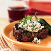 Steaks with Blue Cheese and Chiles