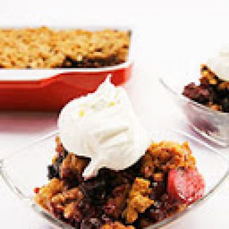Maple Apple and Blueberry Crisp