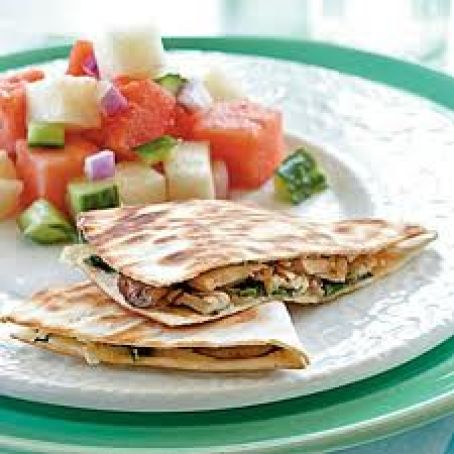 Chicken-Mushroom Quesadillas