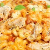Chicken and tomato pasta bake