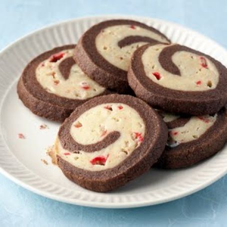 Chocolate Peppermint Pinwheel Cookies