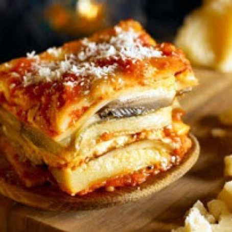 Eggplant lasagna w/ Fire Roasted Vegetables