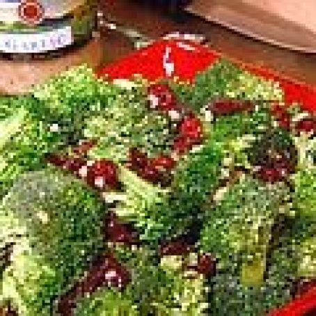 Garlic-Spiked Broccoli with Cranberries