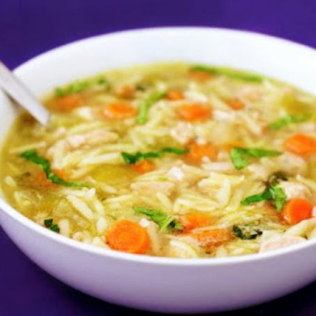 Basil, Chicken & Orzo Soup