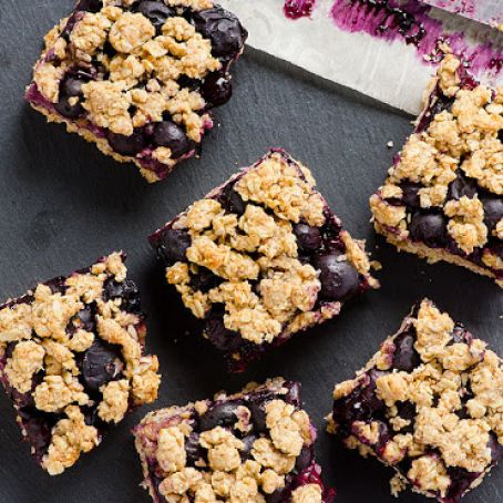 Clean Eating Blueberry Crumb Bars