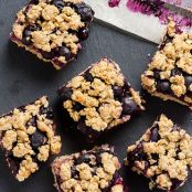 Clean Eating Blueberry Crumb Bars