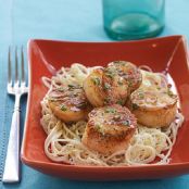Scallops with Lemon-Basil Sauce