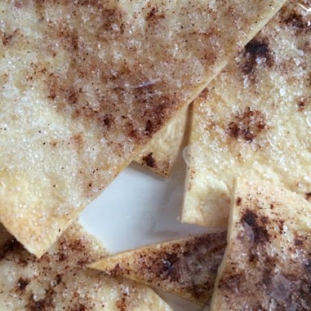 Cinnamon Sugar Tortilla Chips (Baked)