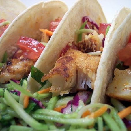 Fish Tacos with Chipotle Cream