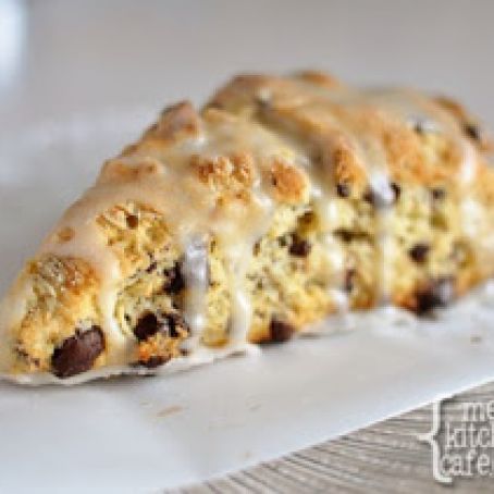 Glazed Chocolate Chip Scones