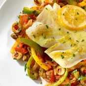 Baked Cod with Smoky Pepper Ragout