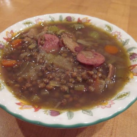 Lentil Soup with Kielbasa | Clare Fare