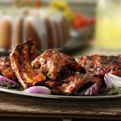 Grilled Pork Ribs with Chipotle Barbecue Sauce