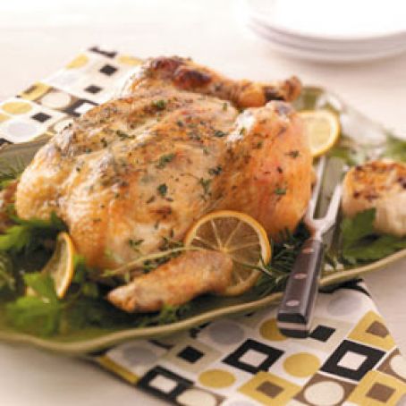 Garlic-Herb Roasted Chicken Recipe