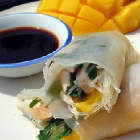 Chick:  Chinese: Chicken and Mango Spring Rolls