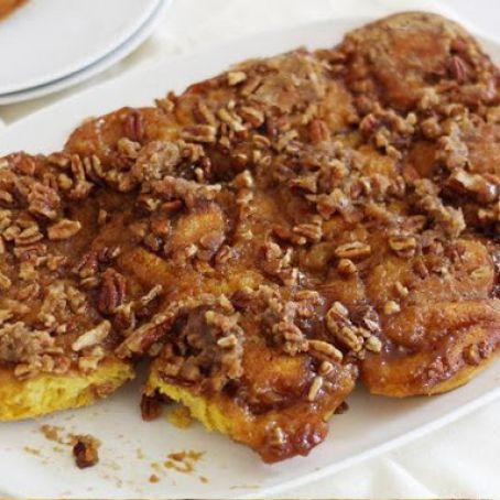 Pumpkin and Brown Butter Streusel Sticky Buns