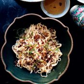Sesame Noodles with Chili Oil and Scallions
