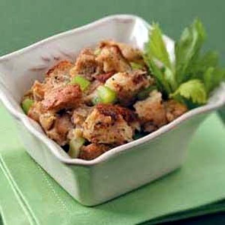 Slow Cooker Stuffing with Mushrooms