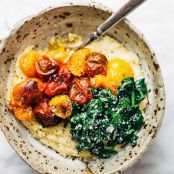 Roasted Tomatoes with Goat Cheese Polenta