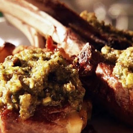 Rack of Lamb with Pistachio Tapenade