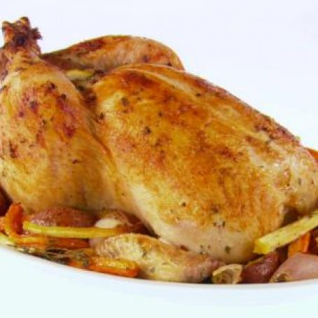 Chicken - Garlic-Roasted  and Root Vegetables
