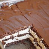 Peanut Butter Chocolate Eclair Cake