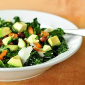 Kale Salad with Apricots, Avocado & Parmesan