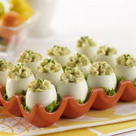 Caesar Stuffed Eggs