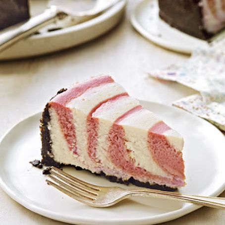 Raspberry Zebra Cheesecake