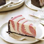 Raspberry Zebra Cheesecake