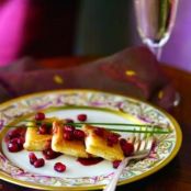 Pan Toasted Brie with a POM Reduction Sauce