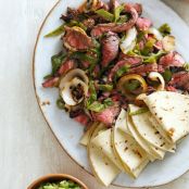 Flank Steak and Rajas Fajitas