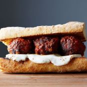 Chicken Meatball Subs with Gobs of Mozzarella
