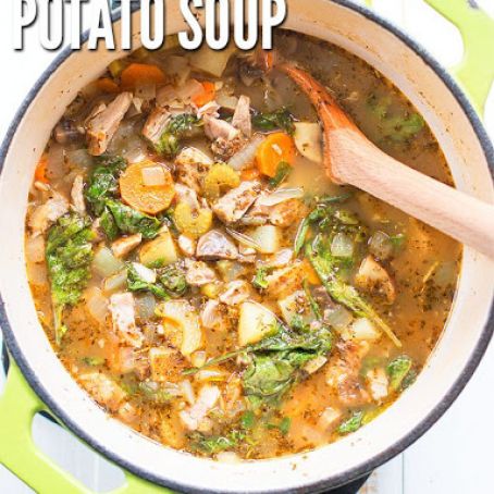 LEFTOVER PORK AND POTATO SOUP