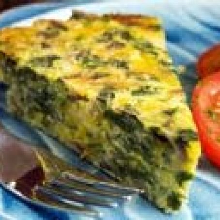 Crustless Spinach, Onion and Feta Quiche