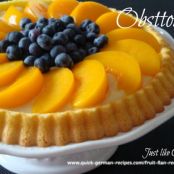 German Fruit Flan Recipe ~ Obsttorte