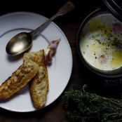 Eggs en Cocotte with Cream, Garlic & Thyme