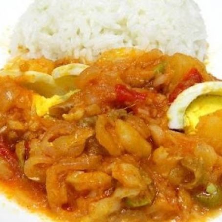 Bacalao a la Vizcaina or Basque Style Cod Fish Stew