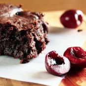 Roasted Cherry Dark Chocolate Brownies