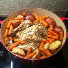 Roasted Whole Chicken and Vegetables - Dutch Oven