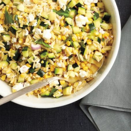 Corn and Zucchini Orzo Salad