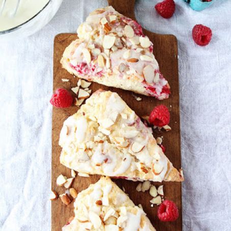 Raspberry Almond Scones
