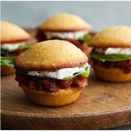 Mini Tomato and Goat Cheese Burgers