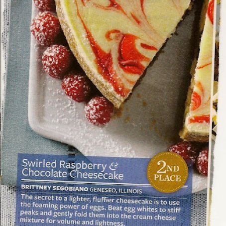 Swirled Raspberry & Chocolate Cheesecake