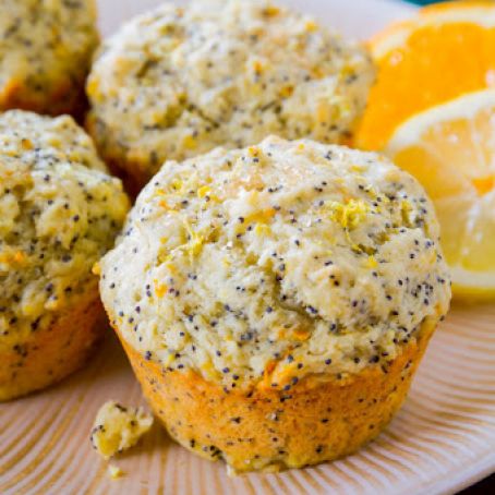 Orange Lemon Poppy Seed Muffins