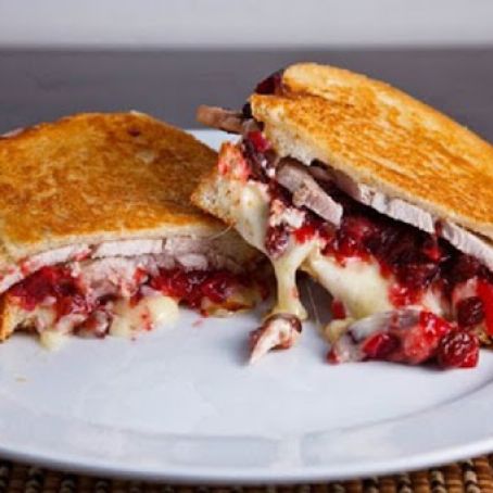 Grilled Turkey & Brie Sandwich with Cranberry Chutney
